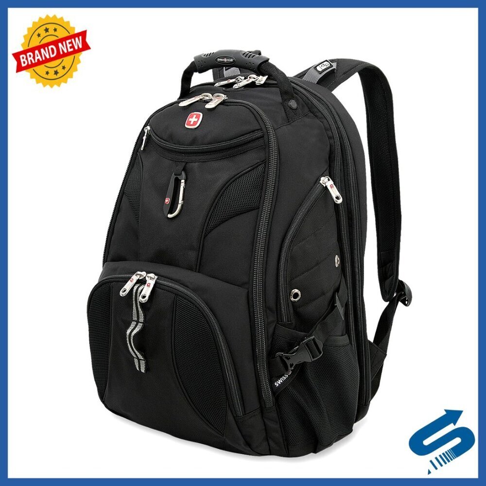 Tech Backpack with ScanSmart Compartment RFID Blocking Multiple Pockets TSA